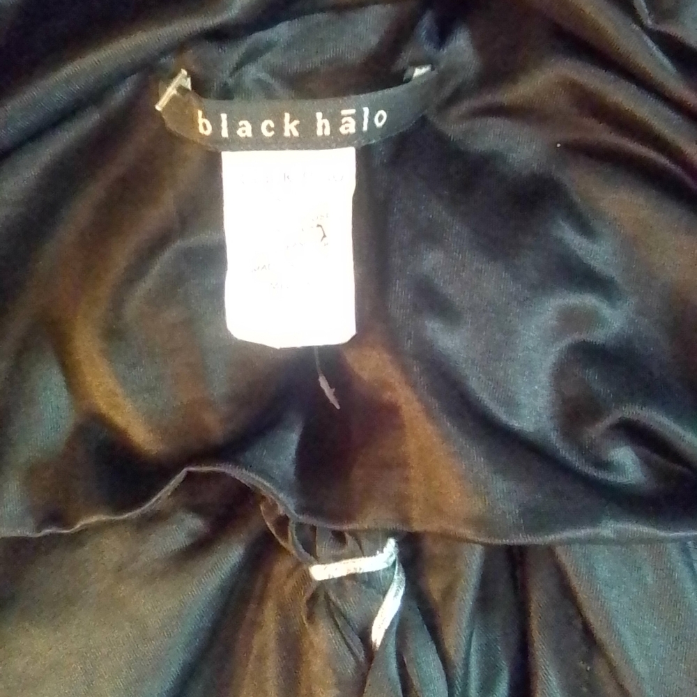 "Black Halo" Med black Halter top. Silver designed back. - Picture 4 of 7